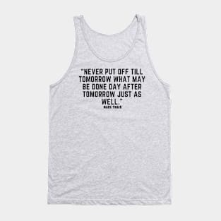 Quote Mark Twain Tank Top